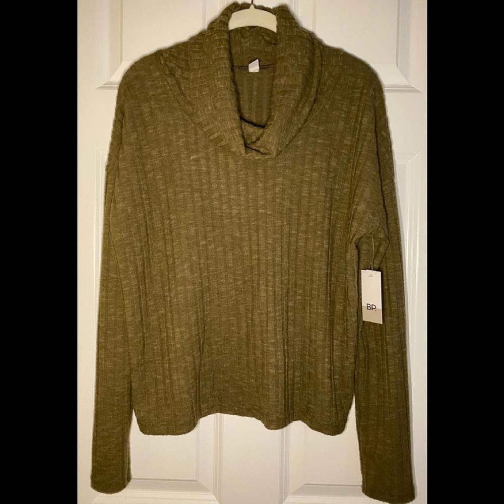 NWT BP Olive cowl neck lightweight sweater.